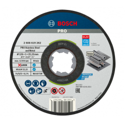Δίσκος κοπής PRO Stainless Steel and Metal Bonded 125x1x22,23mm