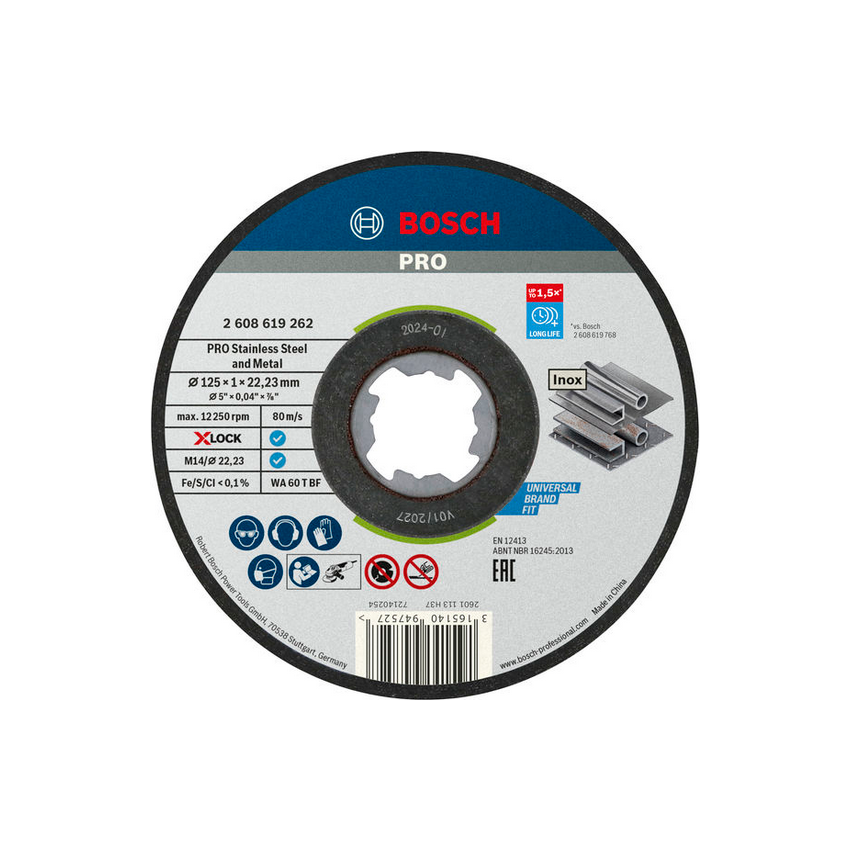 Δίσκος κοπής PRO Stainless Steel and Metal Bonded 125x1x22,23mm