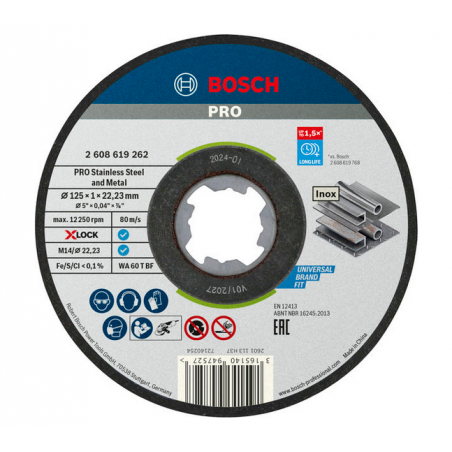 Δίσκος κοπής PRO Stainless Steel and Metal Bonded 125x1x22,23mm