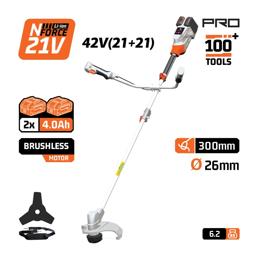 EC4611X44 Θαμνοκοπτικό Brushless Μπαταρίας 30cm 42V (2x4.0Ah)