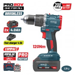 BBP5451X44CA Κρουστικό Δραπανοκατσάβιδο Μπαταρίας 20V (2x4.0Ah)