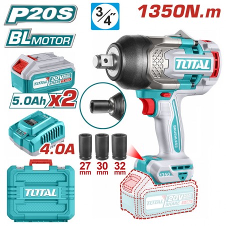 TIWLI20135 Μπουλονόκλειδο Μπαταρίας 1350Nm 20V (2x5.0Ah)