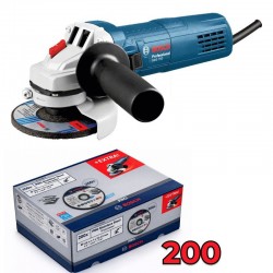 061599767R Σετ Γωνιακός Τροχός 125mm 750W & Δίσκοι Κοπής 125mm (200 Τεμάχια)