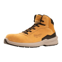 FLEXTRED™ S3S Μποτάκι Ασφαλείας με Μπέζ Δέρμα Nubuck Άνω Μέρος