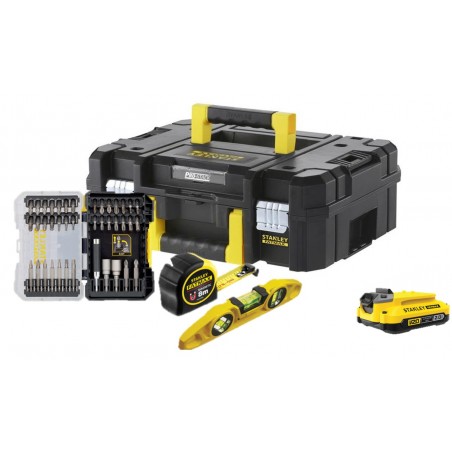 SFMCK100D2T-QW 20V Brushless Σετ Κρουστικό Δραπανοκατσάβιδο 18V & Εργαλεία Χειρός σε Pro-Stack
