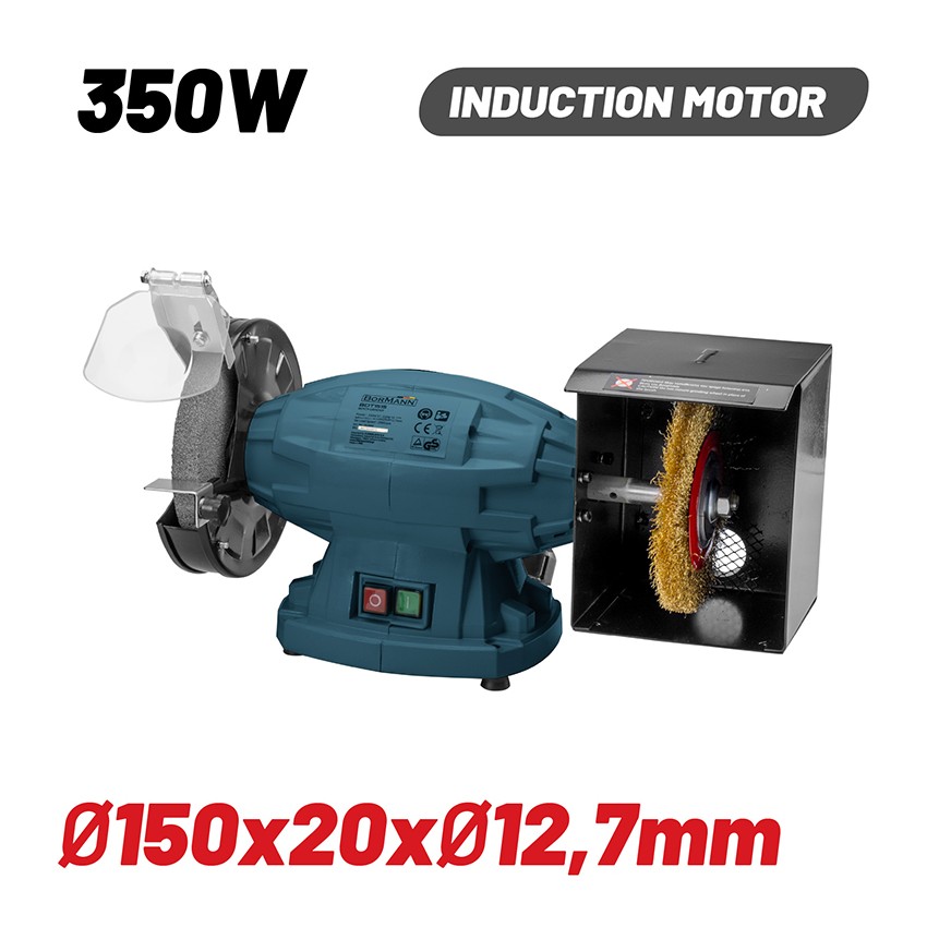 BDT1515 Δίδυμος Τροχός με Βούρτσα Ø150mm 350W