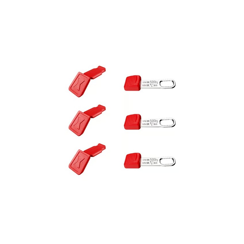 006306TCR Σετ Κλιπς TetheredTool & Κλιπς ColorCode Κόκκινα 6 Τεμαχίων