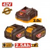 FBCPM25221E Σετ Μπαταρίες 2x2.5Ah & Φορτιστής 2A 42V