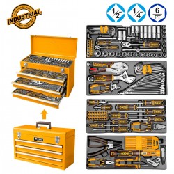 HTCS261368 Σετ Μεταλλική Εργαλειοθήκη με Εργαλεία - 136 Τεμαχίων