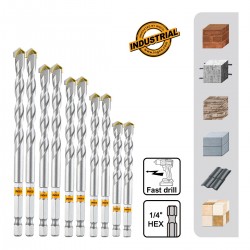 AKDL12206 Σετ Διαμαντοτρύπανα 1/4" Hex 3-10mm - 12 Τεμαχίων