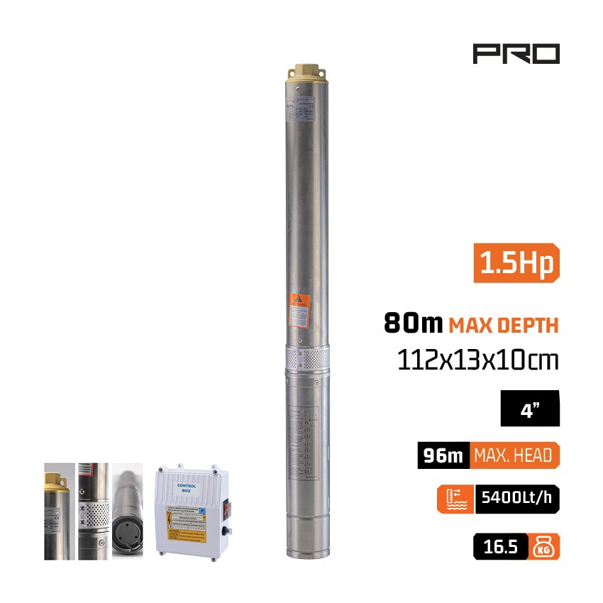 SP6200 Αντλία Πηγαδιού 4" 1.5HP