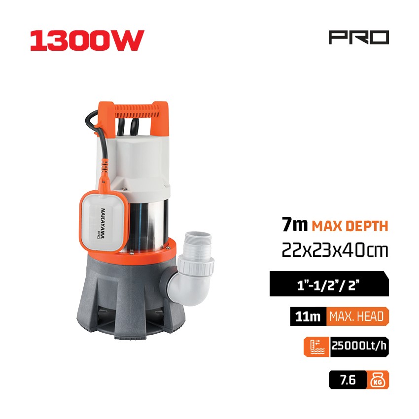 NP1130 Αντλία Ακάθαρτων Υψηλής Παροχής 1300W