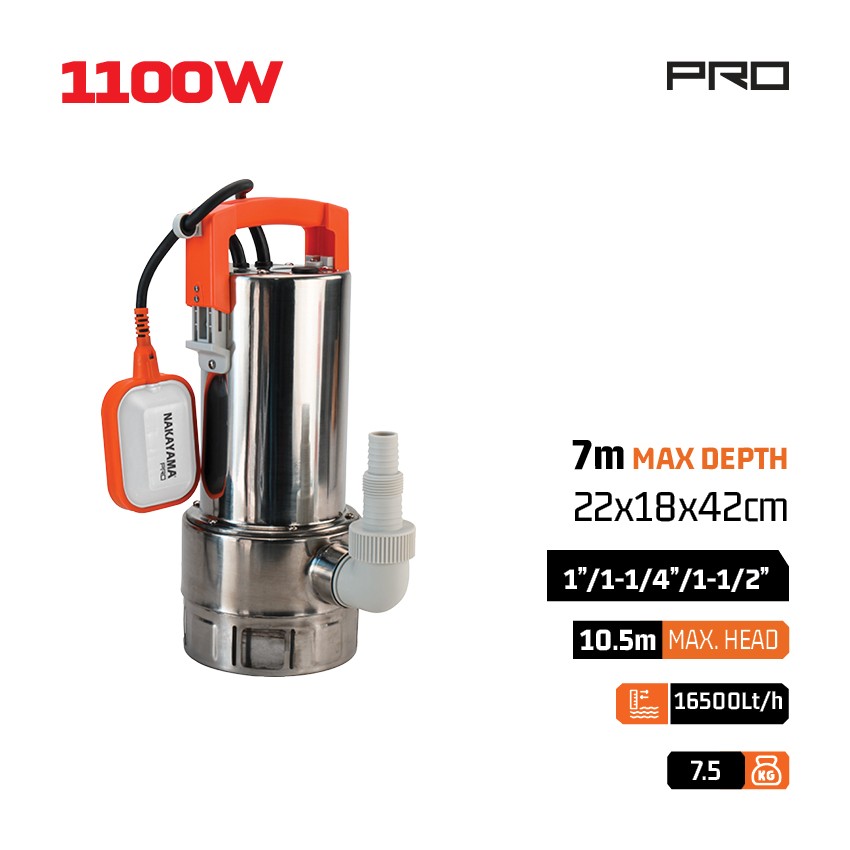 NP1060 Αντλία Ακάθαρτων INOX 1100W