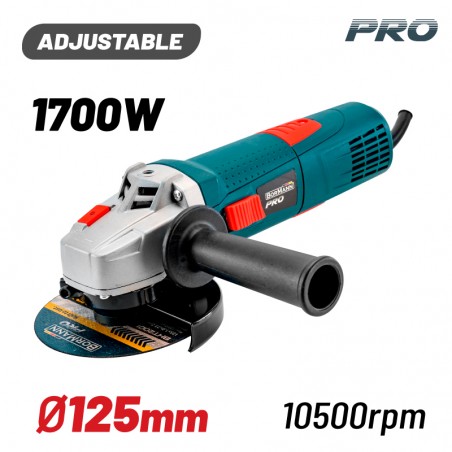 BAG1700 Γωνιακός Τροχός Ρυθμιζόμενος Φ125mm 1700W