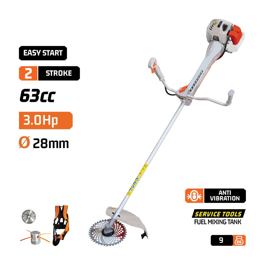 PB6310 Θαμνοκοπτικό Βενζίνης 3.0Hp 62cc