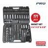 BHT5200 Σετ Καρυδάκια 1/2'', 1/4'' & 3/8'' με Καστάνια - 171 Τεμαχίων