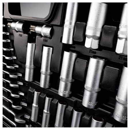BHT5220 Καρυδάκια 1/2'', 1/4'' & 3/8'' με Καστάνια και Προέκταση - 215 Τεμαχίων