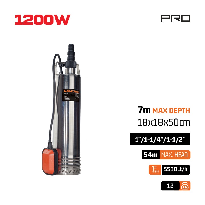 NP1185 Αντλία Πηγαδιών INOX Πολυβάθμια με Φλοτέρ