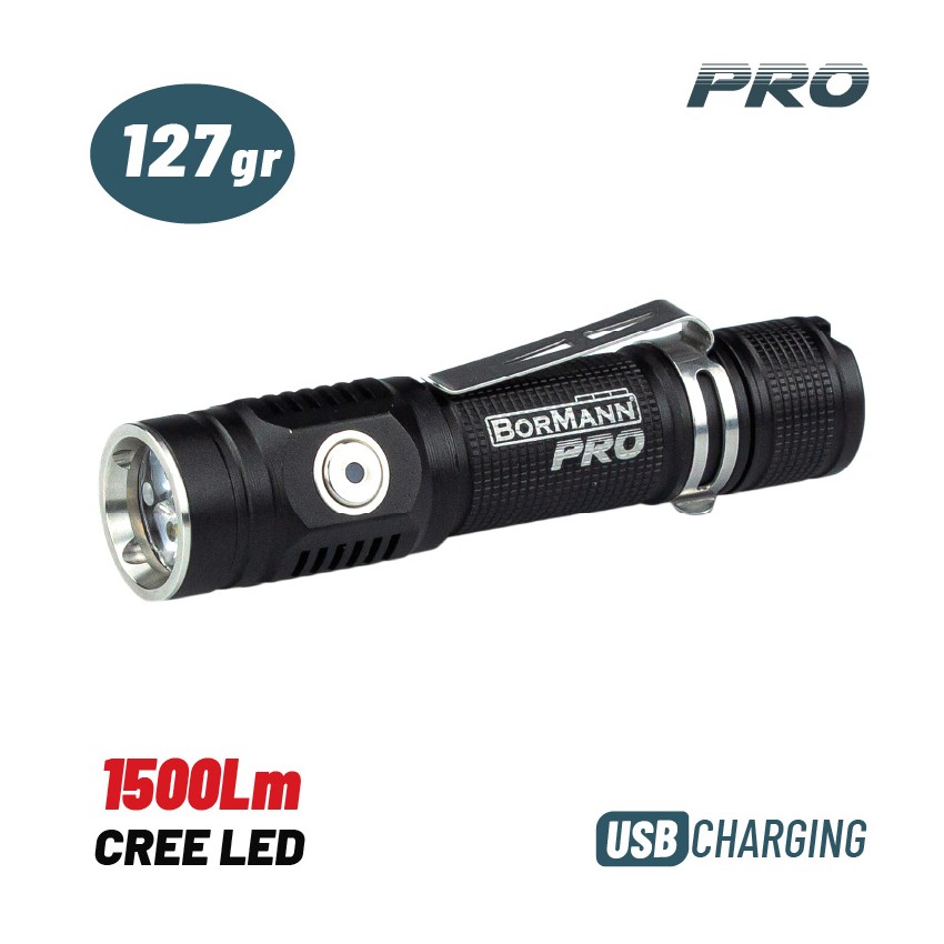 BPR6035 Επαναφορτιζόμενος Αδιάβροχος Φακός XPG LED