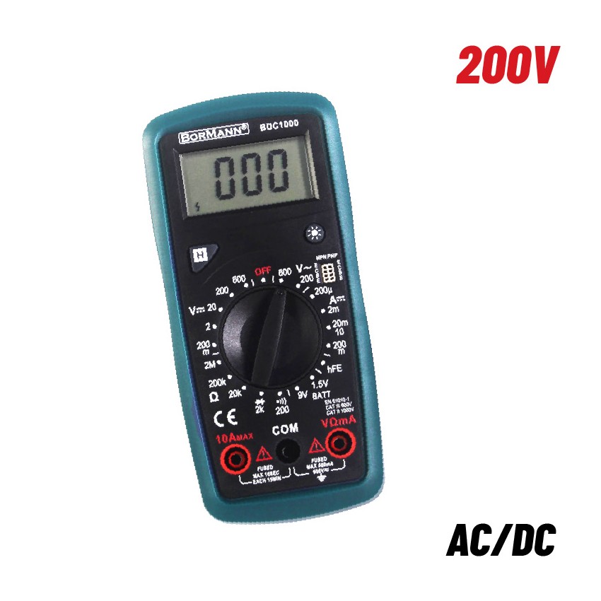 BDC1000 Ψηφιακό Πολύμετρο AC/DC 200V