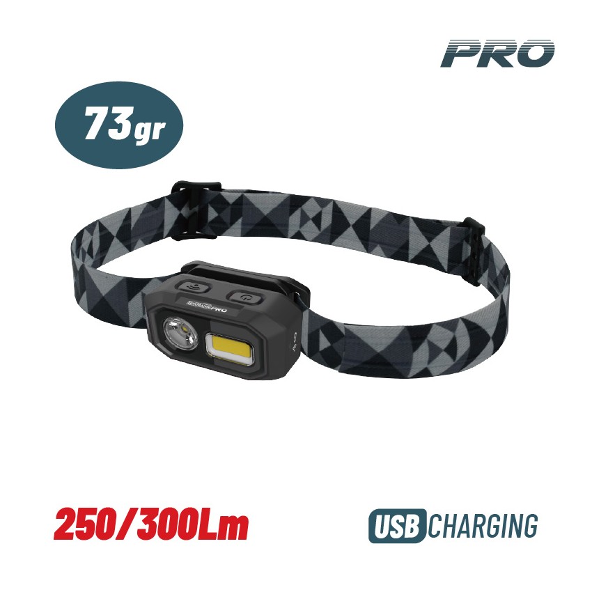 BPR6030 Φακός Κεφαλής Επαναφορτιζόμενος Led 300 Lumens