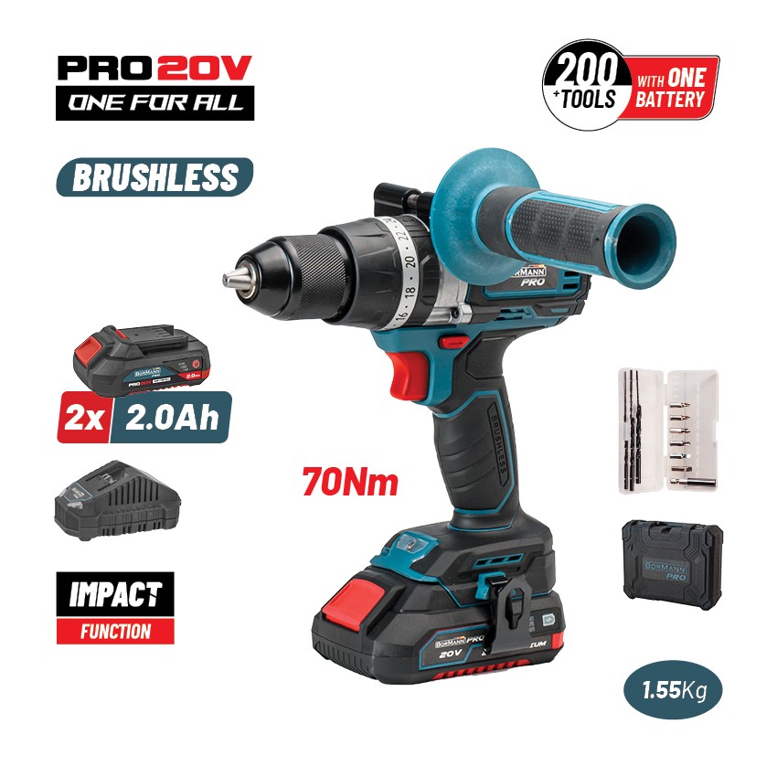 BBP5140 Κρουστικό Δραπανοκατσάβιδο Brushless 20V (2x2.0Ah)