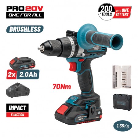 BBP5140 Κρουστικό Δραπανοκατσάβιδο Brushless 20V (2x2.0Ah)