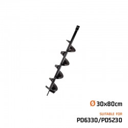 PD1300 Αρίδα Τριβέλλας Φ30x80cm, Διπλή Ελίκωση
