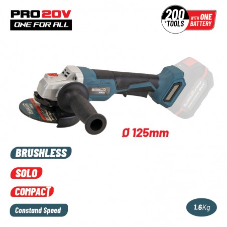 BBP5133 Compact Γωνιακός Τροχός Μπαταρίας Brushless 125mm 20V (Solo)