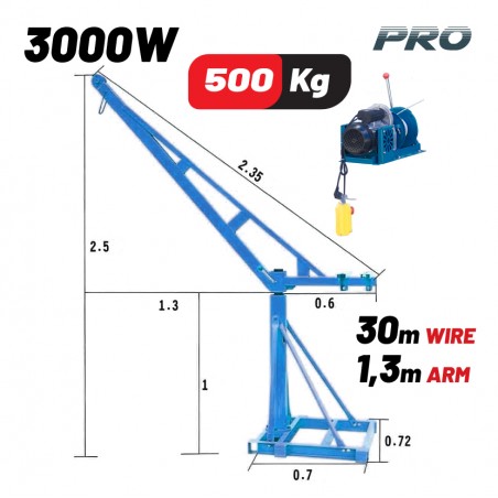 BPA6100 Ηλεκτρικό Παλάγκο με Βάση 500Kg