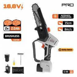 EC1510 Κλαδευτικό Αλυσοπρίονο Μπαταρίας 15cm 16.8V (2x2.0Ah)