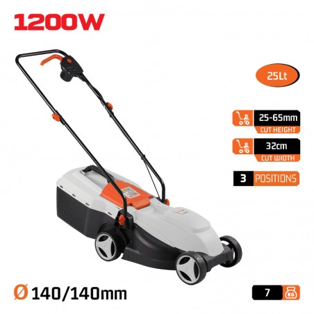 EM3220 Χλοοκοπτική Μηχανή 32cm 1200W