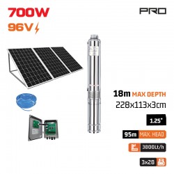 NP2230 Αντλία Νερού με Φωτοβολταϊκό 96V 750W