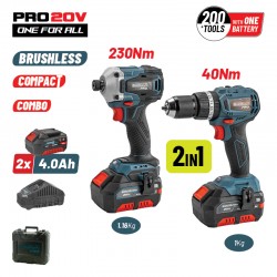 BBP5003 Σετ Δραπανοκατσάβιδο Κρουστικό & Παλμικό Κατσαβίδι 20V (2x4.0Ah)