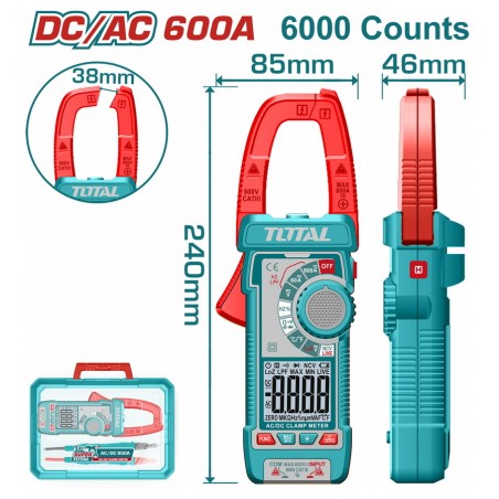 TMT766002 Ψηφιακή Αμπεροτσιμπίδα 600Α AC/DC True RMS