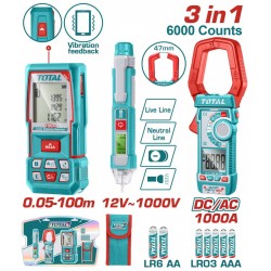 TLDD241202 Σετ Μετρητής Αποστάσεων Laser 100m & Δοκιμαστικό Κατσαβίδι & Αμπεροτσιμπίδα
