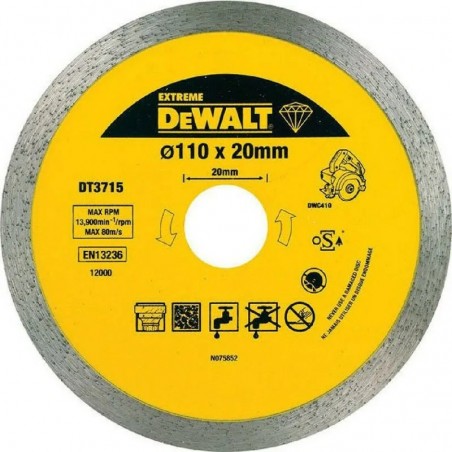 DT3715-QZ Διαμαντόδισκος Κοπής Πλακιδίων 110x20x1.6mm