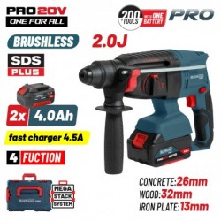 BBP5416X44CA Πνευματικό Σκαπτικό Μπαταρίας SDS-PLUS Brushless 20V 2J (2x4.0Ah)