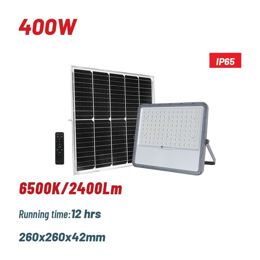 BLF2754 Προβολέας Ηλιακός LED 400W Αδιάβροχος Φωτοβολταϊκό Πάνελ