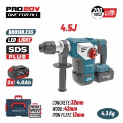 BBP5337X44CA Πνευματικό Σκαπτικό Μπαταρίας SDS-PLUS Brushless 20V 4.5J