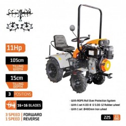 MB9320 Τρακτέρ/Σκαπτικό Πετρελαίου 4WD/2WD Με Μίζα Μαχαίρια