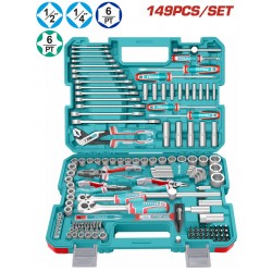 THKTHP61497 Σετ Κασετίνα Καρυδάκια 1/4''-1/2'' & Εργαλεία Χειρός - 149 Τεμάχια