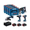 Σετ 4 εργαλείων GSR 18V-65 & GDX 18V-285 & GBH 18V-26 & GWS 18V-11 18V (2x5.0Ah