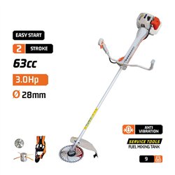 PB6310 Θαμνοκοπτικό Βενζίνης 3.0Hp 62cc